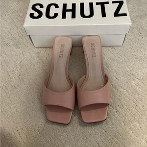 Schutz Light Pink Low Heels